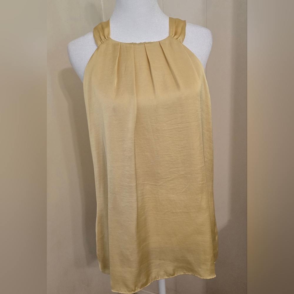 Elegant Gold Halter Top